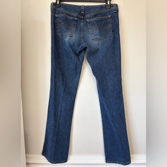 Abercrombie & Fitch Low Rise Button Fly Flare Jeans Y2K Patch Pocket Size 8 - Picture 3 of 13